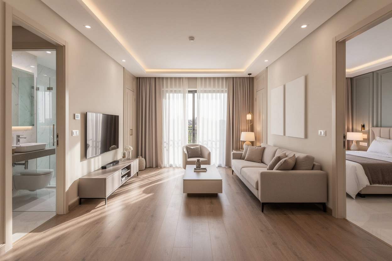 تشطيب شقة سكنية 120 متر - المعادي
