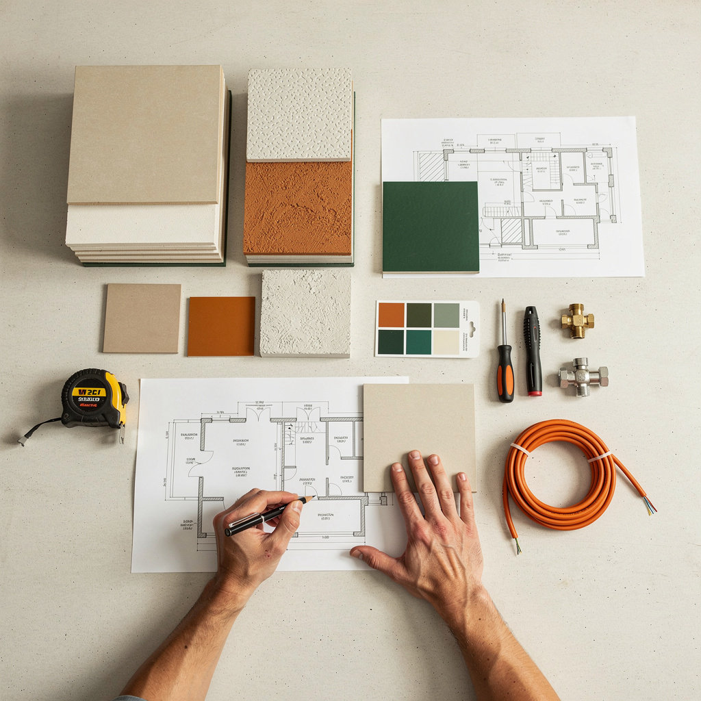 Bunyan General Contracting and Decoration professional finishing works including drywall, flooring, and ceiling installation